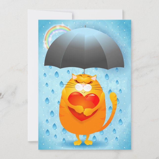 Regentag Feiertagskarte (Vorderseite)