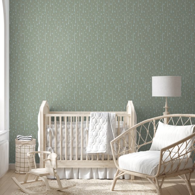 Regentag Olive Tapete (Kinder)