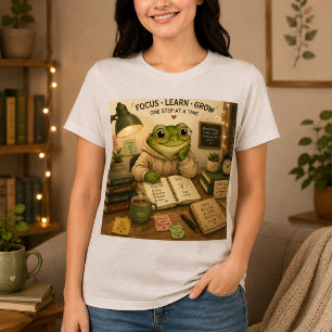 Regentage, gemütliche Tage Frosch liest Buch Langa Tri-Blend Shirt