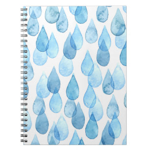Regentage: Vintages Aquarellmuster Notizblock