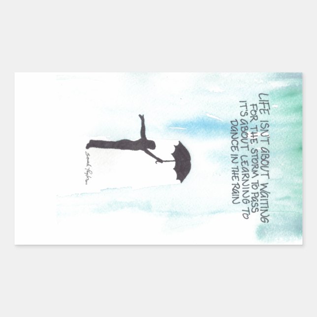 Regentanz Rechteckiger Aufkleber (Vorderseite)