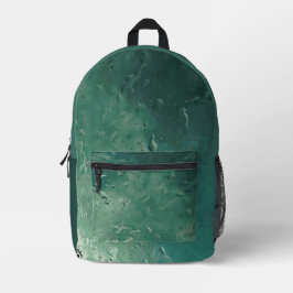 Regentropfen am Fenster Bedruckter Rucksack