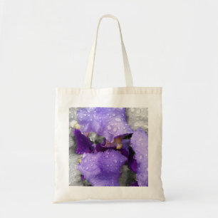 Regentropfen an Iris Tragetasche