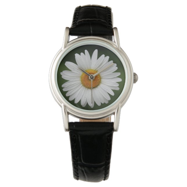 Regentropfen auf Blumenblättern Armbanduhr (Vorderseite)