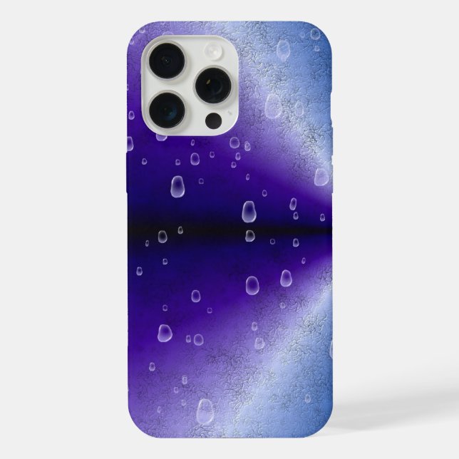 Regentropfen auf Lila Regenbogen iPhone Hülle (Rückseite)