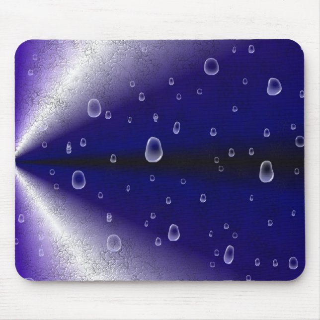Regentropfen auf Lila Regenbogen Mousepad (Vorne)