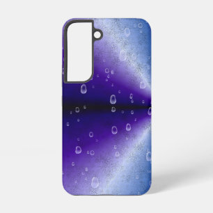 Regentropfen auf lila Regenbogen Samsung Galaxy Hülle