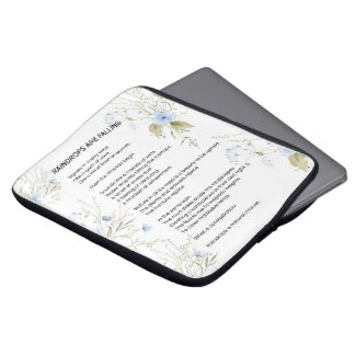 Regentropfen fallen Gedichte Laptopschutzhülle