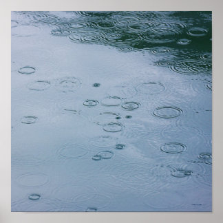 Regentropfen und Wasserarme Poster