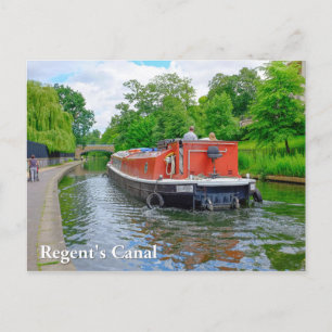 Regent's Canal Barge, London Postcard Postkarte