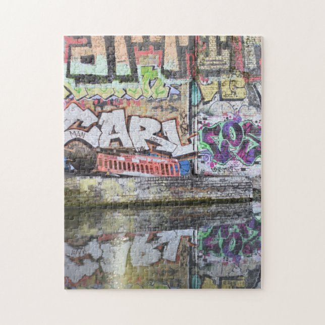 Regent's Canal Graffiti London England Puzzle (Vertikal)