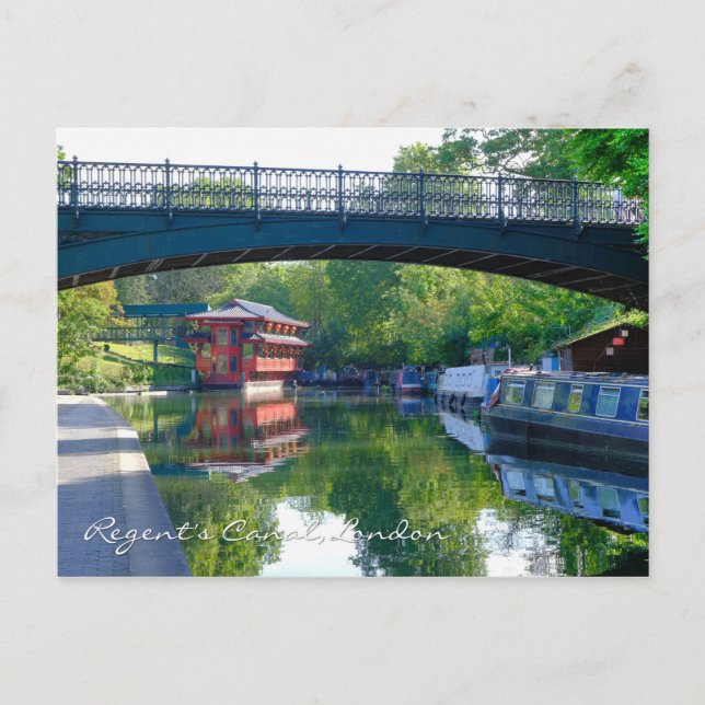 Regent's Canal London UK Postcard Postkarte (Vorderseite)