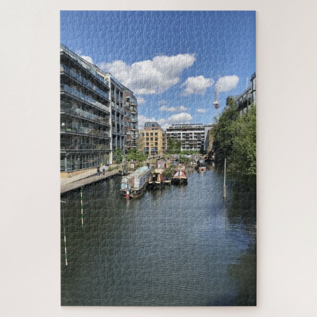 Regent's Canal Reflection London England Puzzle (Vertikal)