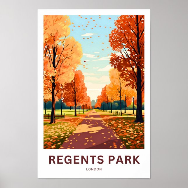 Regents Park London Travel Print Poster (Vorne)