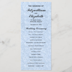 Regentschafts-Romance Hochzeits-Programme Programm