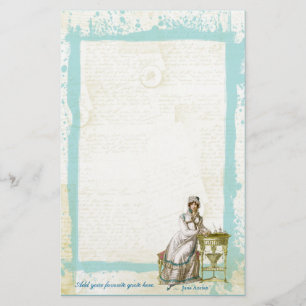 Regentschafts-Vintages Art-Briefpapier Janes Briefpapier