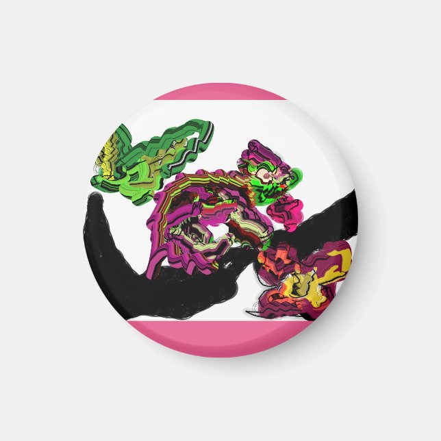 Regenwald Chameleon Spaß Magnet (Vorne)