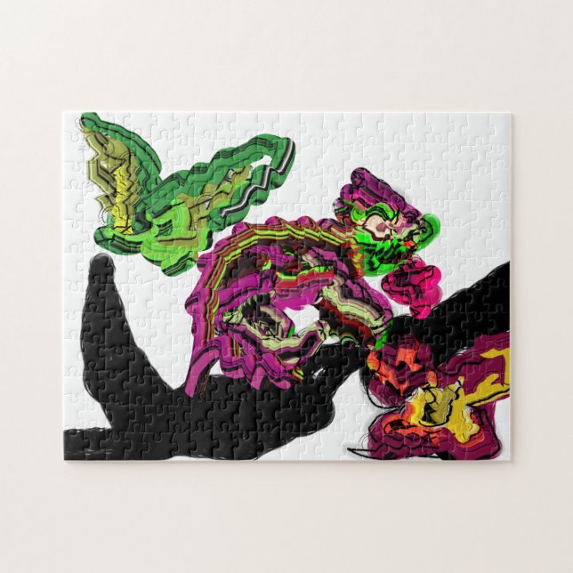 Regenwald Chameleon Spaß Puzzle (Horizontal)