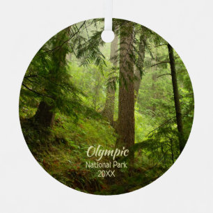 Regenwald im olympischen Nationalpark-Foto Ornament Aus Metall