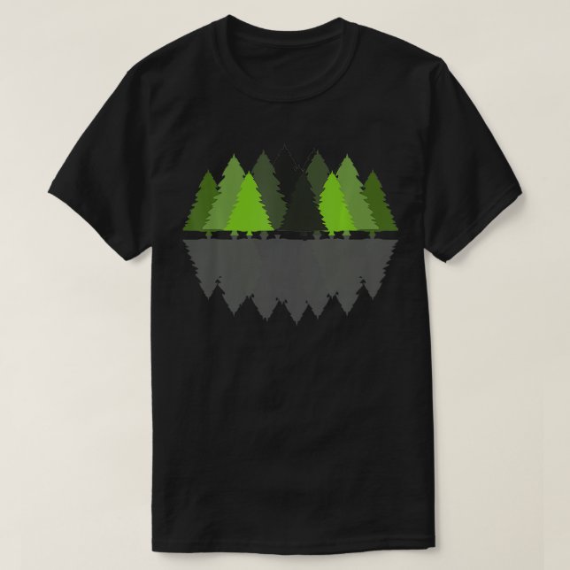 Regenwald Pine Trees Nature Lover T-Shirt (Design vorne)