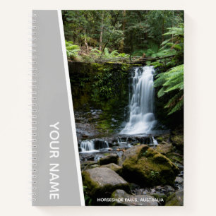 Regenwald Wasserfälle Natur, Australien, Silber Notizbuch