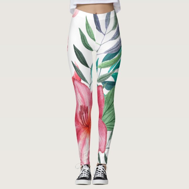 Regenwaldmalerei Leggings (Vorderseite)