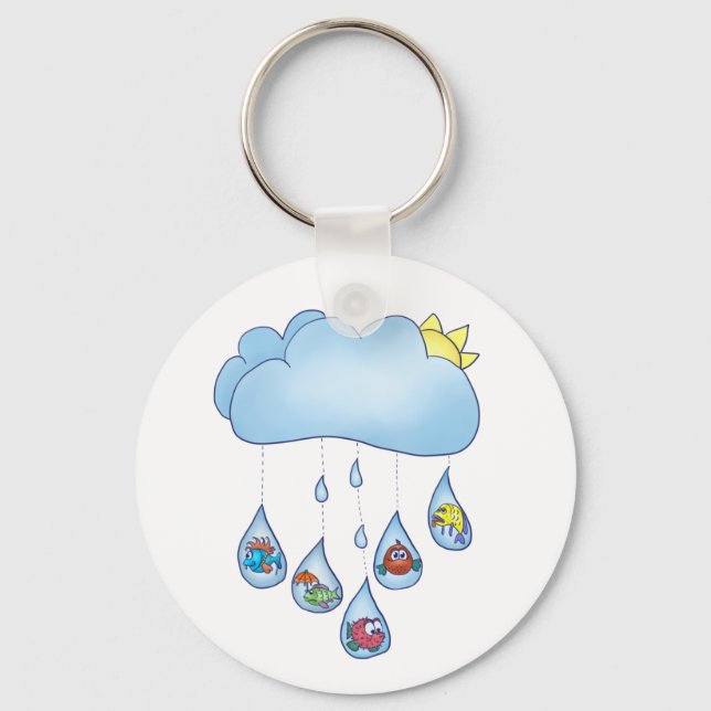 Regenwolke Schlüsselanhänger (Vorderseite)