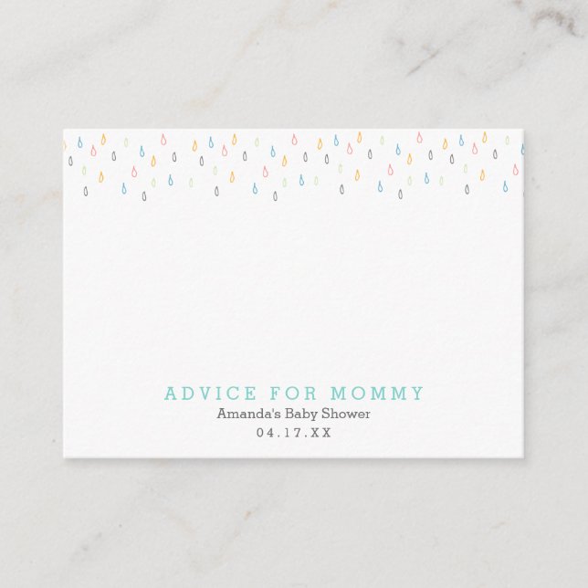 Regenwolken | Mommy Advice Cards Hinweiskarte (Vorderseite)
