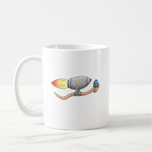 Regenwurms Raketenritt Kaffeetasse
