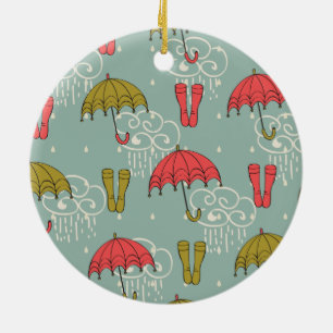 Regenzeit-Regenschirm-Entwurf Keramik Ornament