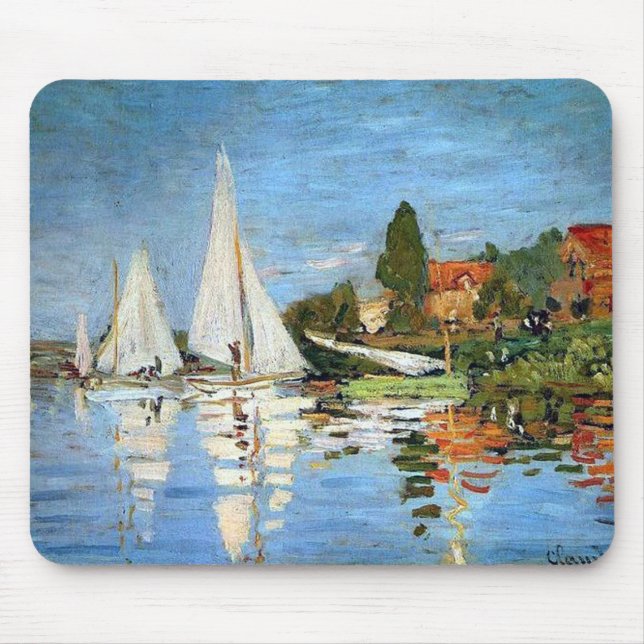 Regetta Boats und Gemälde Mousepad (Vorne)