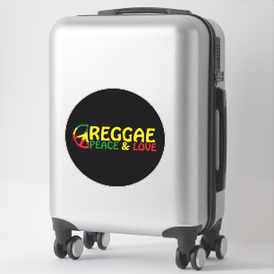 Reggae Art mit positiven Worten Frieden und Liebe Aufkleber