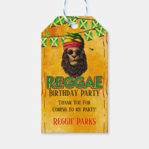 Reggae Birthday Party Danke Geschenkanhänger