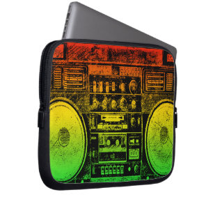 Reggae boombox laptopschutzhülle
