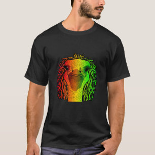 Reggae Cool Ostrich Dreadlocks Dread Rastafarian T-Shirt