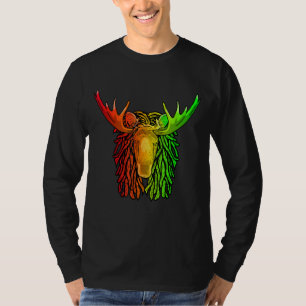 Reggae Coole Elch Dreadlocks Rasta Dreads Rastafar T-Shirt