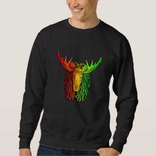 Reggae Cooler Moose Dreadlocks Rasta Dreads Rastaf Sweatshirt