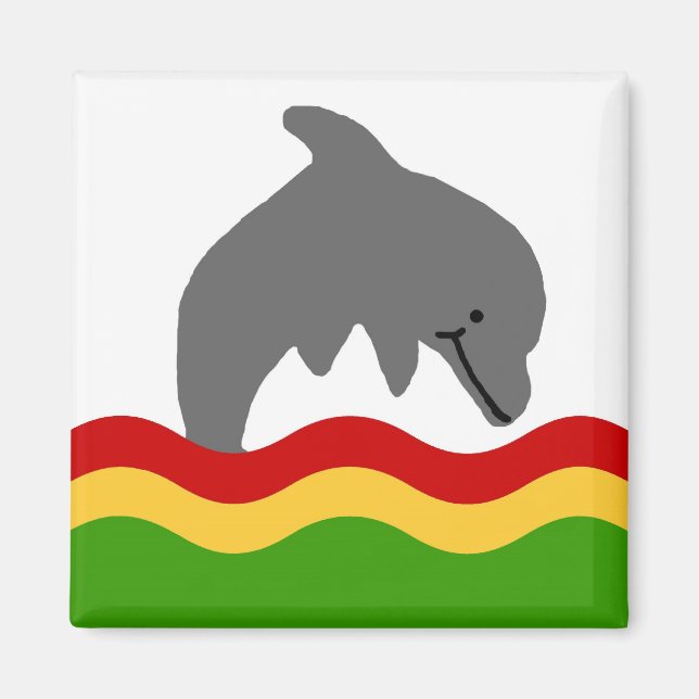 Reggae-Delphin-Magnet Magnet (Vorne)