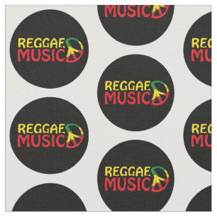 Reggae-Design mit Friedenssymbol Stoff