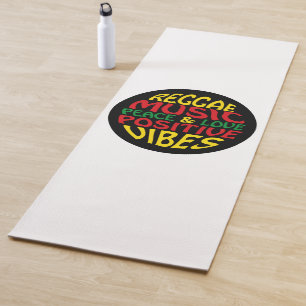 Reggae-Design mit positiven Redewendungen und Zita Yogamatte