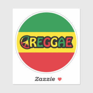 Reggae-Design mit Reggaefarben Aufkleber