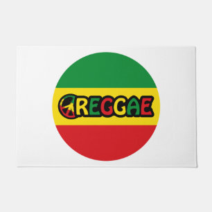 Reggae-Design mit Reggaefarben Fußmatte