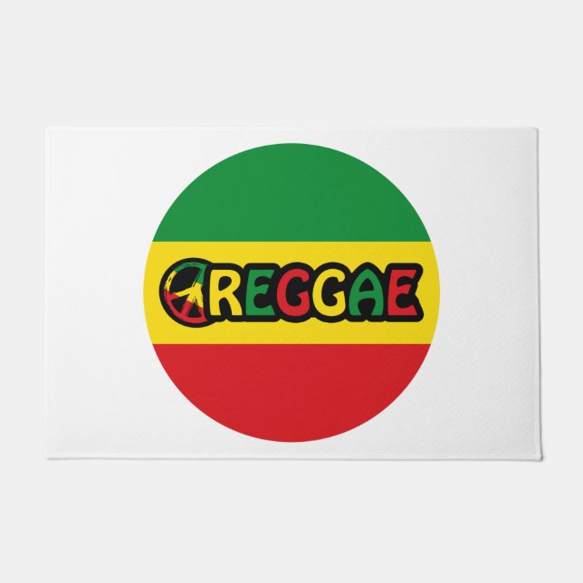 Reggae-Design mit Reggaefarben Fußmatte (Vorderseite)