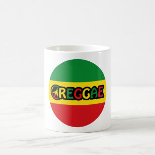 Reggae-Design mit Reggaefarben Kaffeetasse