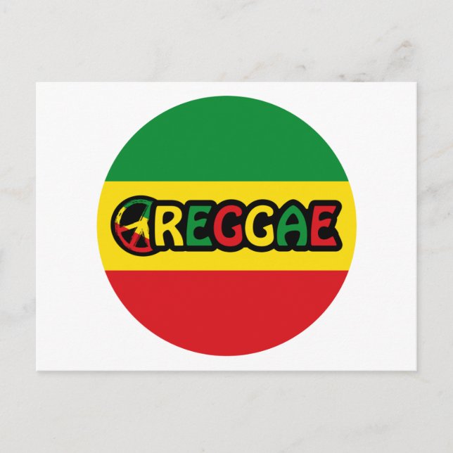 Reggae-Design mit Reggaefarben Postkarte (Vorderseite)