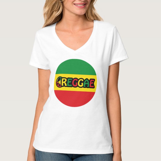 Reggae-Design mit Reggaefarben T-Shirt (Vorderseite)
