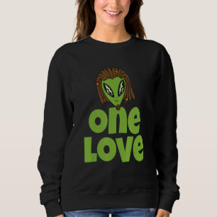 Reggae Eine Liebe Rasta Jamaica Souvenir Rastafari Sweatshirt