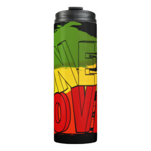 Reggae-Flag, Eine Liebe, Rasta Thermosbecher