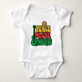 Reggae-FriedensLiebe-Musik Baby Strampler