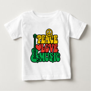 Reggae-FriedensLiebe-Musik Baby T-shirt